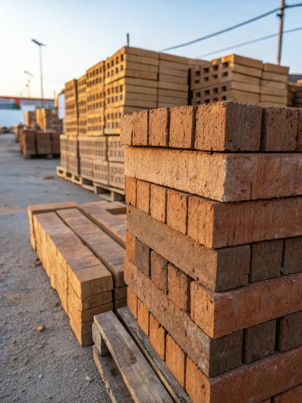 A close-up shot of a perfectly constructed brick wall, highlighting the quality and precision of the craftsmanship.